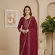 Maroon__Zeba Zain Boutique