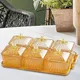 6Pc Jar Tray (Sq/Gold) PKTY15__GR8INDIA