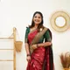 RED,GREEN__SWADESH SAREE