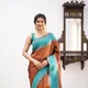 COPPER,SEA BLUE__SWADESH SAREE