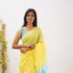 Yellow and Light Blue__SWADESH SAREE