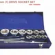 1" Sq. Drive 15 pc (Metric)__De Neers