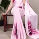 Baby Pink with Magenta Flower Accents__Rangritiya™