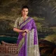 Regal Purple with Multicolor Fusion Print__Rangritiya™