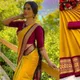 YELLOW & MARUN__Panihari  Saree