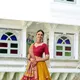 Mustard Yellow & Maroon__ERAVATI FASHION 
