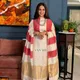 White with red stripe __Ansari Fashion