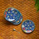 CeruleanBluewithmulti-colouredhandpainting__Dyana Core