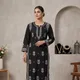Black blue multi__PKZ Lucknawi Chikan