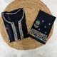 Black blue multi__PKZ Lucknawi Chikan