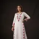 White pe green set__PKZ Lucknawi Chikan