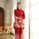 Red Base with white print__Ekarti Collection