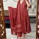 Maroon with white print__Ekarti Collection