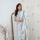 White with Blue print__Ekarti Collection