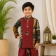 Royal Maroon with Multicolor Ethnic Patchwork Prints__Nature Nook Kids