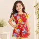 Red / Multicolour Floral