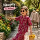 Magenta Pink with Olive & Gold Botanical Print__Nature Nook Kids