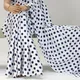 White with Navy Blue Polka Dots__Dheera