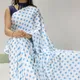 White with Sky Blue Polka Dots__Dheera