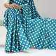 Peacock Blue with White Polka Dots__Dheera