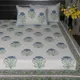 White with Blue and Light Green__Cozy BedLinen