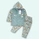 Teal Green Lion Print__Chhota Bacha