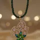 Baby pink with green combination__MAS Jewellers