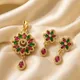 Gold, Ruby Red, Emerald Green