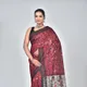 Red__The Ajrakh Saree
