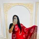 Red__The Ajrakh Saree