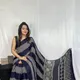 Navy Blue__The Ajrakh Saree