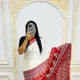 White__The Ajrakh Saree
