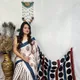 Beige__The Ajrakh Saree
