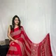 Red__The Ajrakh Saree