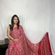 Red__The Ajrakh Saree