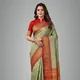 Olive Green Red__Peacock Sarees