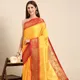 Orange Yellow Red__Peacock Sarees