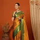 Gold Green__Peacock Sarees