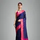 Navy Blue Pink__Peacock Sarees