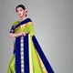 Lemon Green & Blue__Peacock Sarees