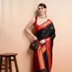 Black Red__Peacock Sarees