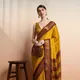 Yellow & Brown__Peacock Sarees