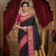 Black And Pink__Peacock Sarees