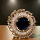 ROSE GOLD, BLUE SAPPHIRE__Diamond Beauty