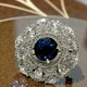 SILVER, BLUE SAPPHIRE__Diamond Beauty