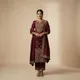Deep Maroon With Antique Golden Work__Pricon Aarogyam Med Sutra