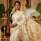 Off White And Ivory__Zari and Saree