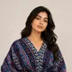 Royal Blue base with multicolored bohemian stripes
