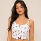 White with Red Cherry Print