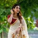 Off White__Zari and Saree